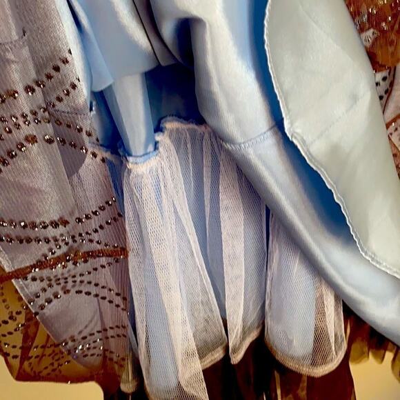 Morgan & Co Formal Dress Size 7 Baby Blue and Silver Lace Rhinestones. Gorgeous - Picture 9 of 15